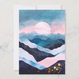 Anuncio Whimical Minimalista Gold Mountain Watercolor