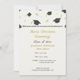 Anuncio White Cap & Confetti Graduation