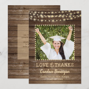 Anuncio Wood String Lights Graduation Photo You