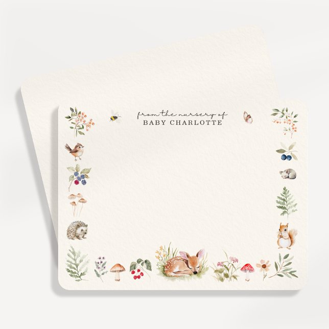 Anuncio Woodland Nursery Stationery Note Card (Subido por el creador)