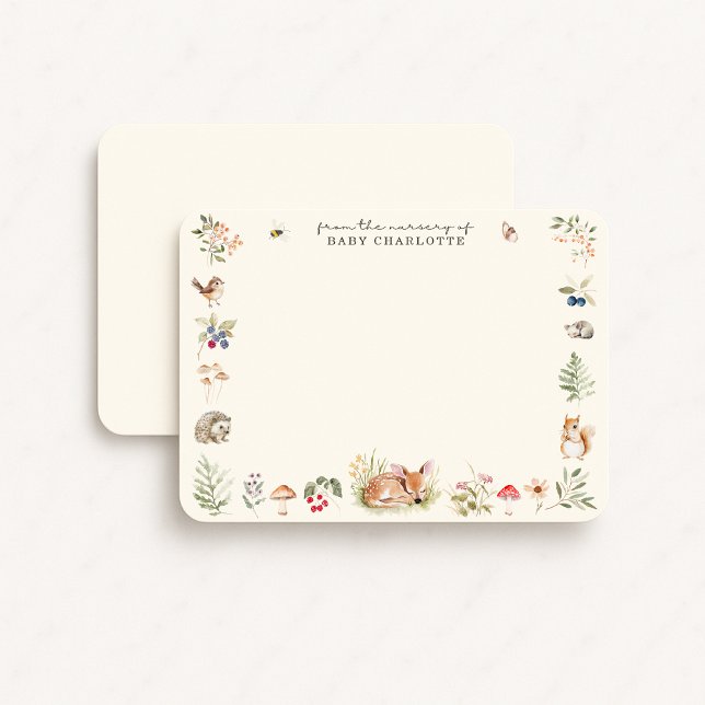 Anuncio Woodland Nursery Stationery Note Card (Subido por el creador)