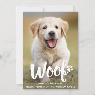 Anuncio Woof Cute Puppy Personalizado Foto Perro Nuevo Mas