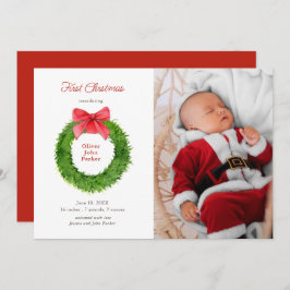 Anuncio Wreath acuarela con arco Nacimiento de foto bebé