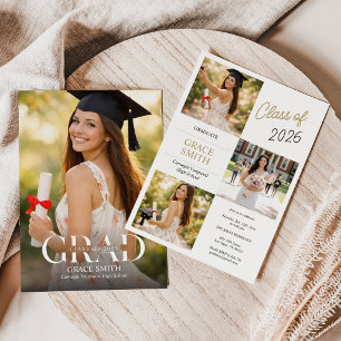 Anuncio y Invitación de Graduación con Foto