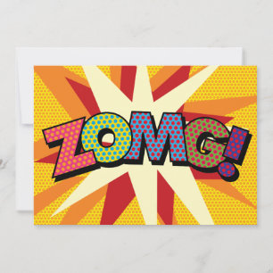 Anuncio ZOMG Burbuja de Mensaje Divertida Retro