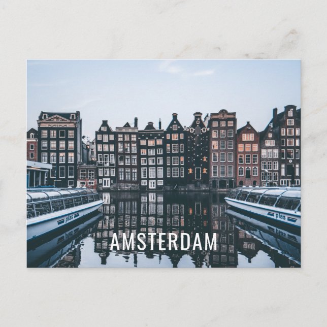 Anuncios Amo el viaje de Amsterdam la postal holandesa (Anverso)