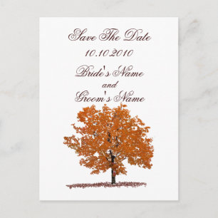Anuncios Árbol de otoño Guarda La postal de fecha.