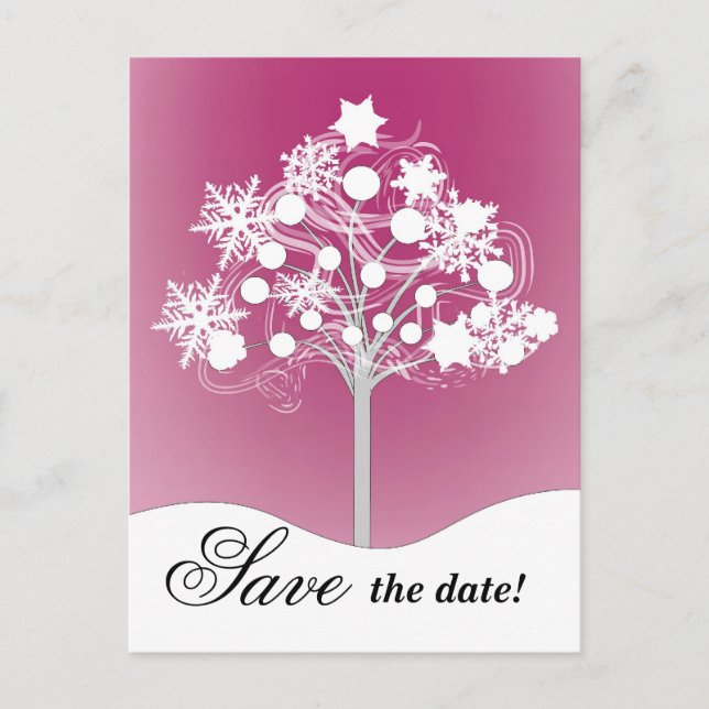 Anuncios Árbol WInter Guardar la postal de fecha (Anverso)
