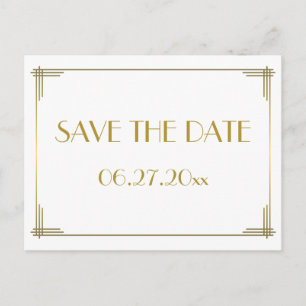 Anuncios Art Deco Oro Grandioso Gatsby Guardar la postal de