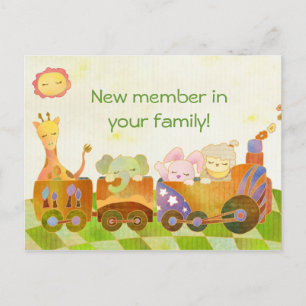Anuncios Bebés en el tren Choo Choo: postal de Recién nacid