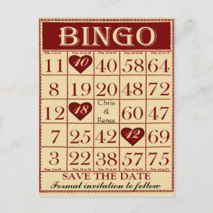 Anuncios Bingo Guardar la postal de fecha