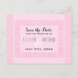 Anuncios Boda de diseño étnico Salven la postal de fecha 2
