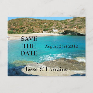 Anuncios Boda de temas de playa 2 - Guardar postal de fecha