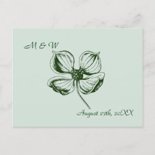Anuncios Boda Dogwood Blossom Guardar la postal de fecha