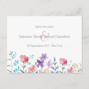 Anuncios Boda floral de flores silvestres salva la postal d