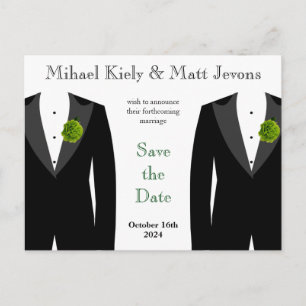 Anuncios Boda gay de clavel verde salva la postal de la fec
