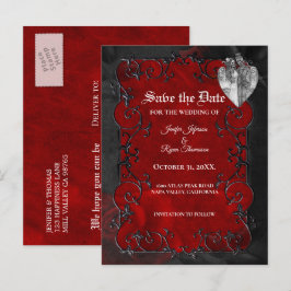 Anuncios Boda gótica de Halloween salva la fecha postal