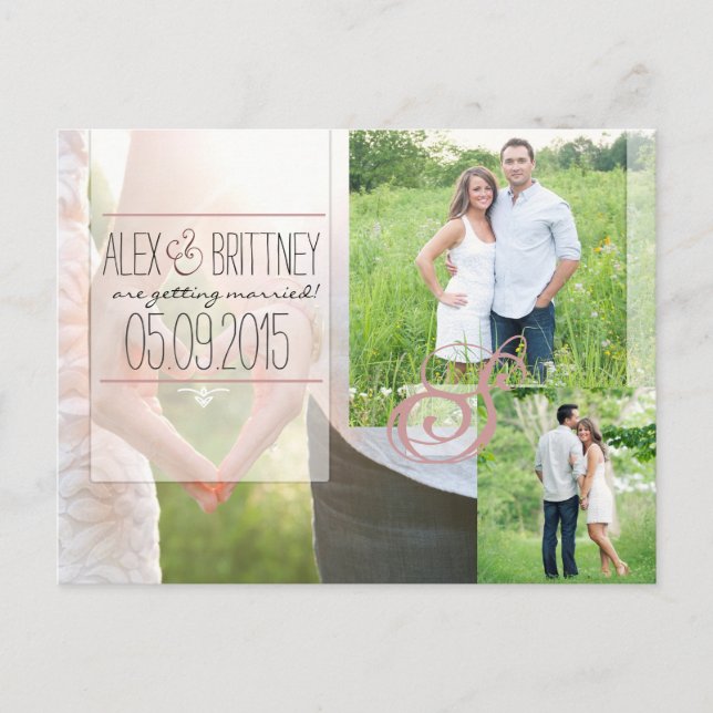 Anuncios Boda Guardar la postal de fecha (Anverso)