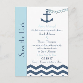 Anuncios Boda Guardar la postal de fecha - Náutica