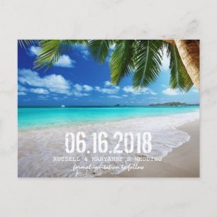 Anuncios Boda tropical de playa salva la postal de fecha