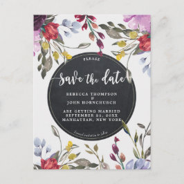 Anuncios boho wildflower boda salva la postal de fecha