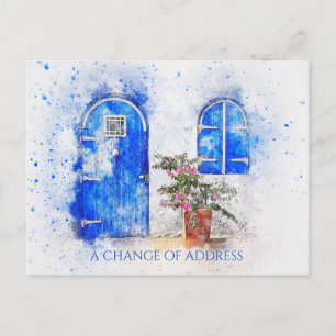 Anuncios Cambio azul de la puerta de postal de la dirección