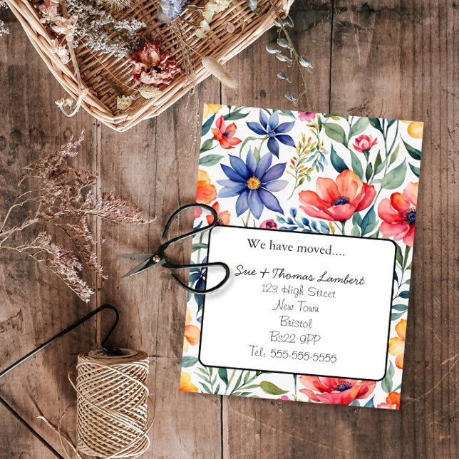 Anuncios cambio de dirección postal floral (Subido por el creador)