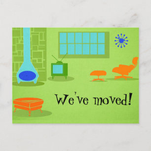 Anuncios Cambio moderno de la postal de la dirección a medi