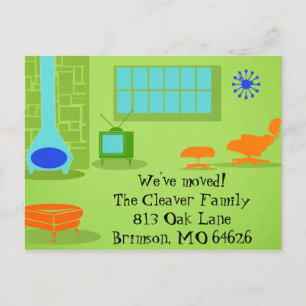 Anuncios Cambio moderno de la postal de la dirección a medi