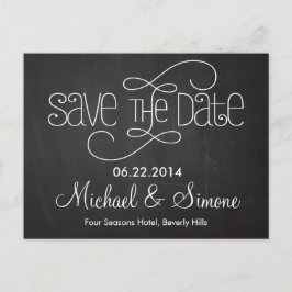 Anuncios Chalkboard Guardar la postal de fecha