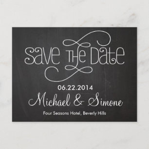 Anuncios Chalkboard Guardar la postal de fecha