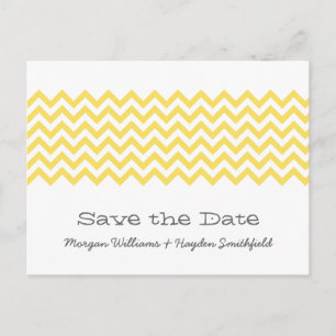 Anuncios Chevron simple amarillo salva la postal de fecha