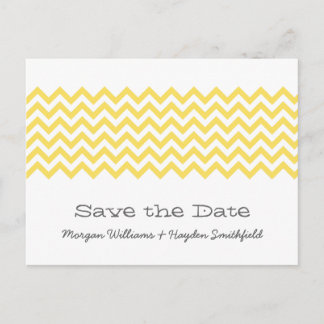 Anuncios Chevron simple amarillo salva la postal de fecha