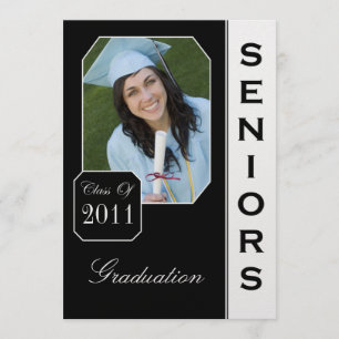 Anuncios clásicos de graduación de fotos en negro