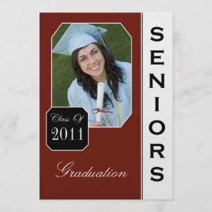 Anuncios clásicos de graduación de fotos rojas