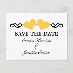 Anuncios Corazones elegantes salvan la postal de fecha, ama