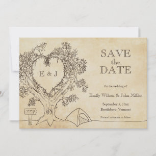 Anuncios de Ahorro de Fecha de Boda de Camping