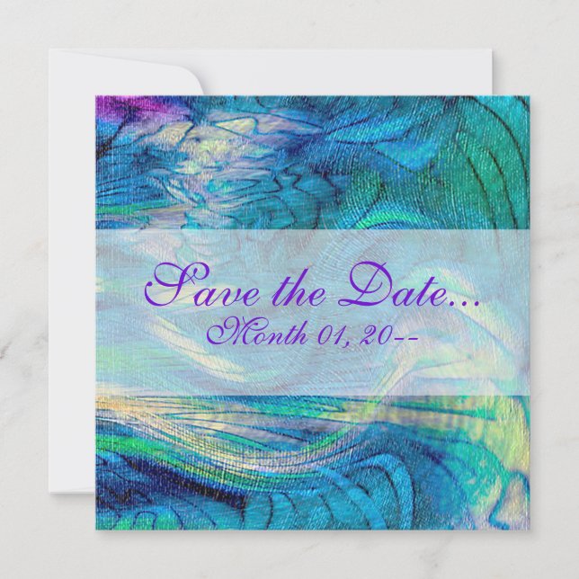 Anuncios de Arte de Pavo Real Abstracto Colorido (Anverso)