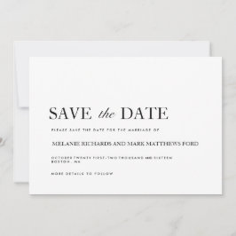 Anuncios de Aviso de Boda en Blanco y Negro Modern