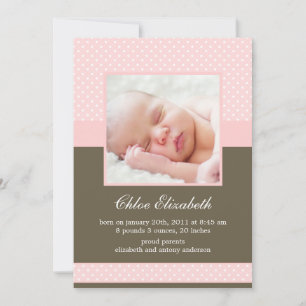 Anuncios de bebé con foto personalizada de lunares