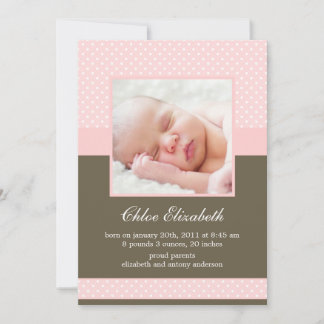 Anuncios de bebé con foto personalizada de lunares