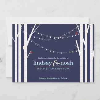 Anuncios de Birch Forest Navy Save the Date