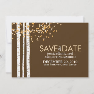 Anuncios de Birch Trees Fall Save the Date