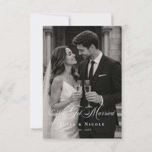Anuncios de boda con foto clásica de Nos casamos