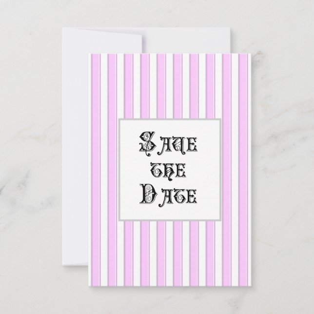 Anuncios de Boda con Raya Rosa Personalizados (Anverso)