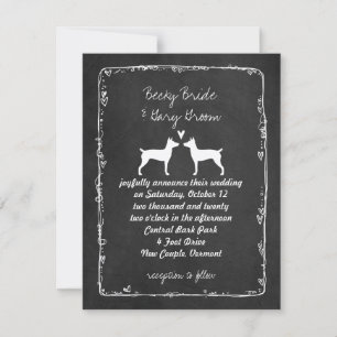 Anuncios de Boda con Siluetas de Rat Terrier