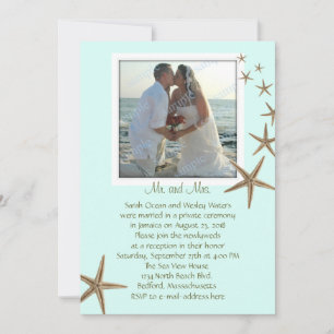 Anuncios de Boda de Estrella de Mar Azul Solo Rece