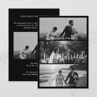Anuncios de Boda en Blanco y Negro Modernos