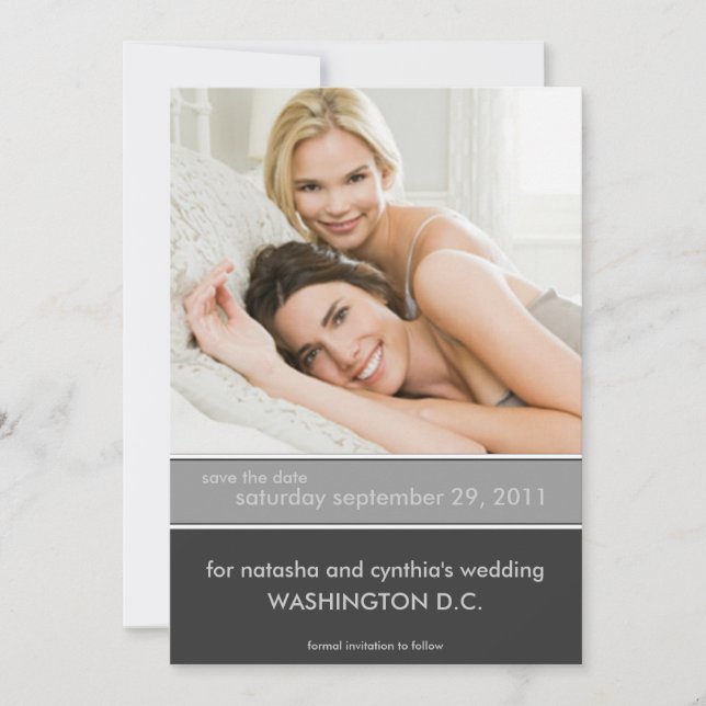 Anuncios de Boda Save the Date {Color Block} (Anverso)