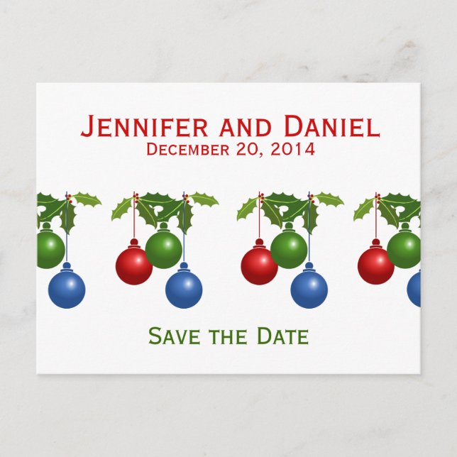 Anuncios de Boda Save the Date Holly Balls (Anverso)